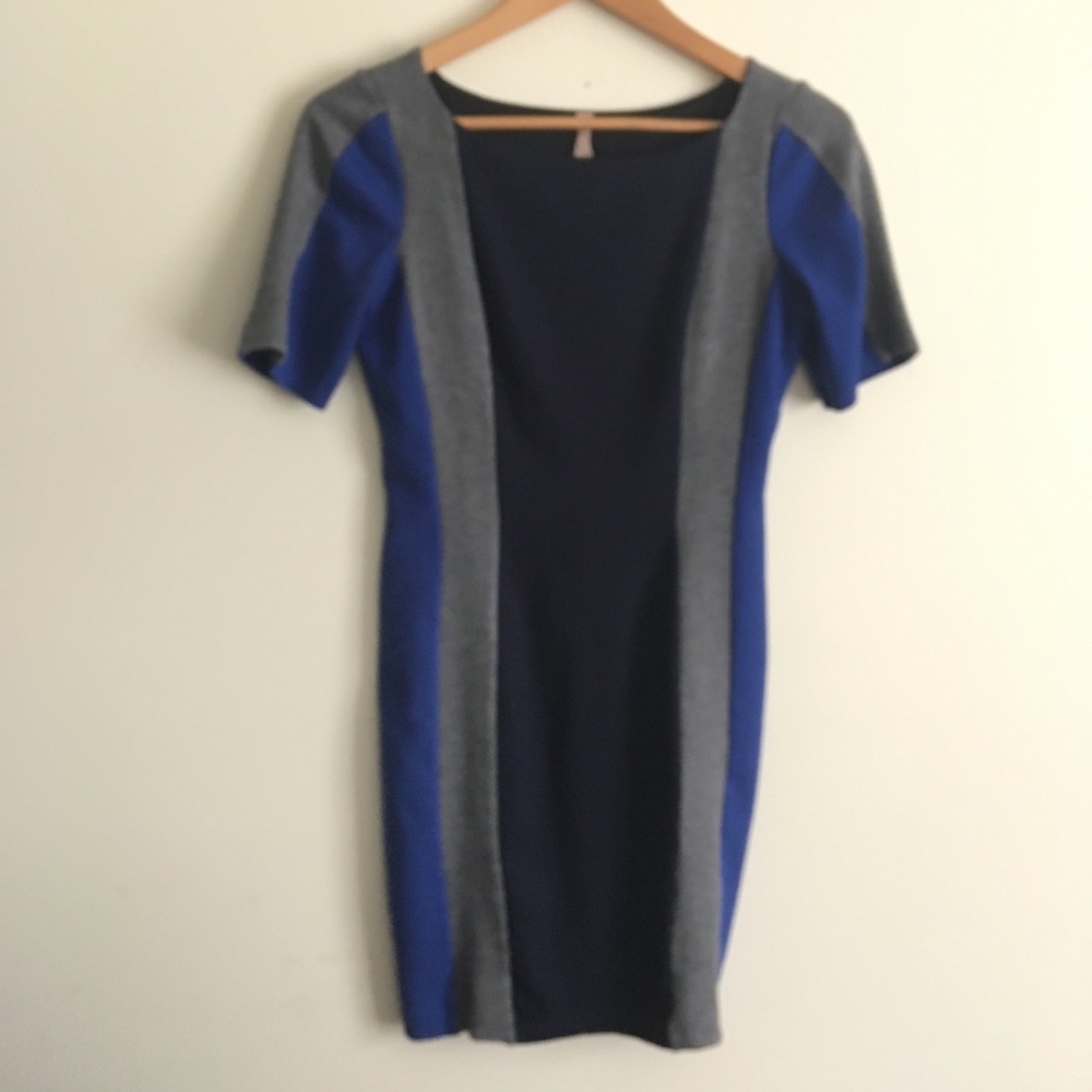 Bailey 44 | Grey and Blue Short Sleeve Dress